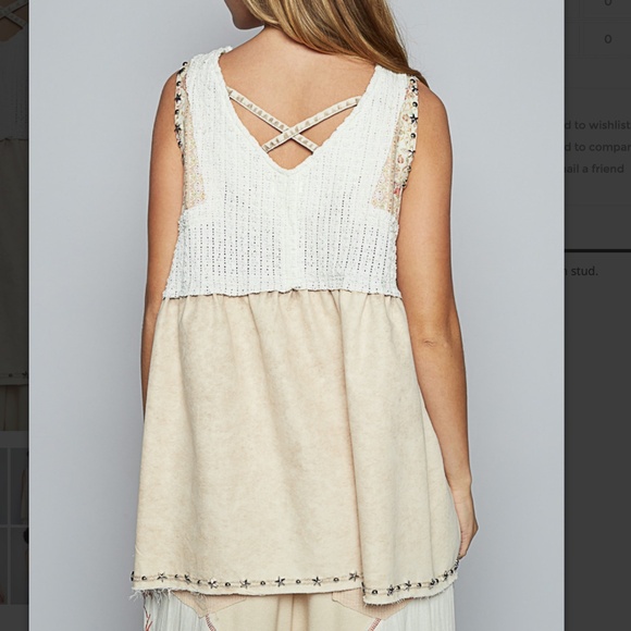 POL Cream Sleeveless Top - Picture 4 of 5